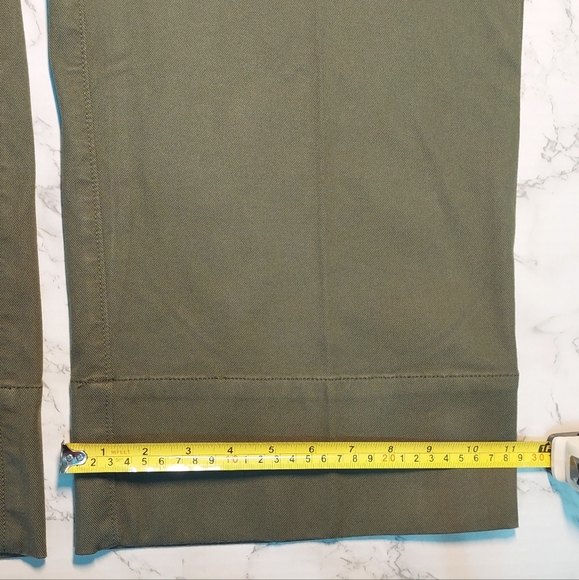 NWT Spanx Deep Pine Green Wide-Leg Stretch Twill Crop Pants, Size M - Picture 9 of 11